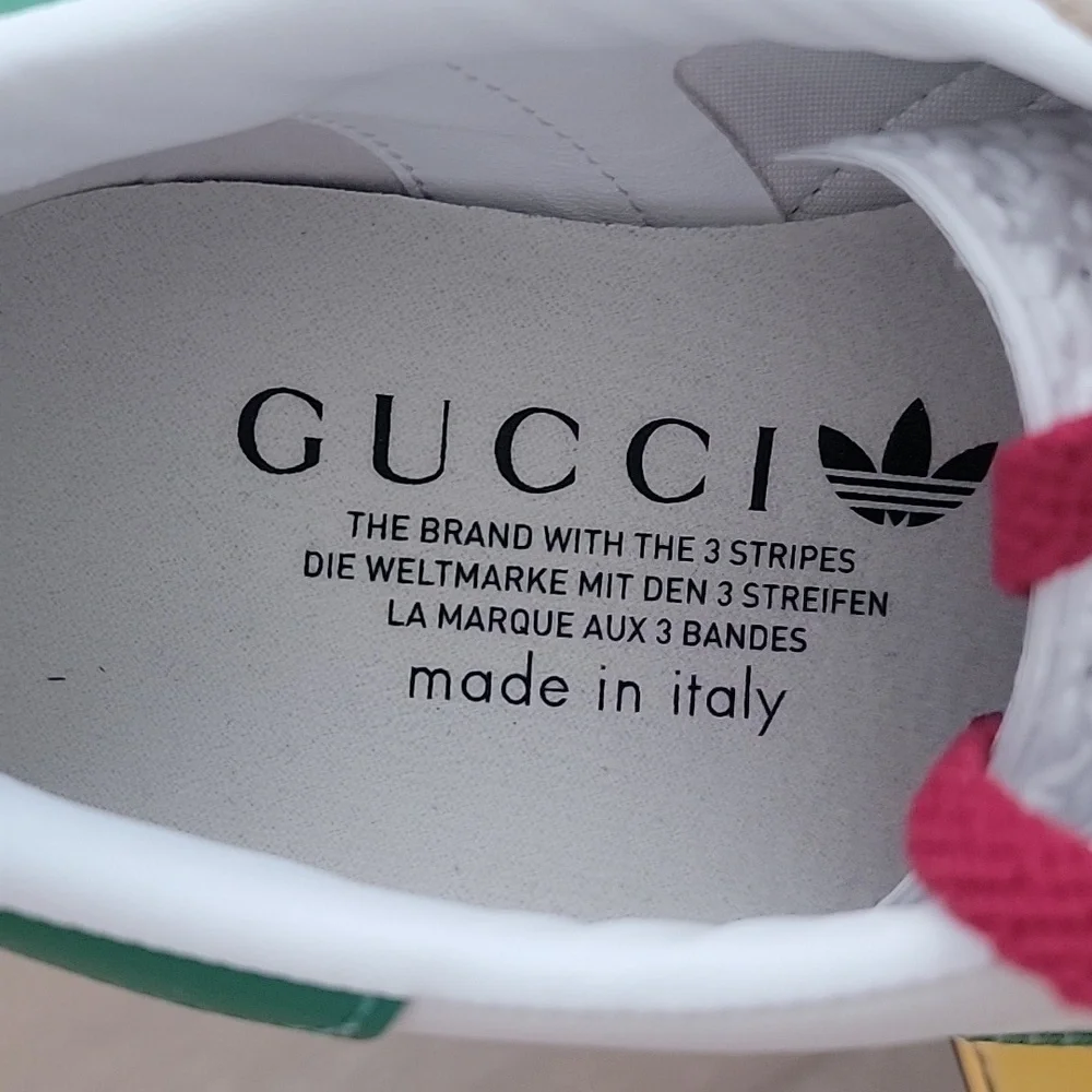 New Gucci X Adidas Gazelle Wedge Sneakers, Size 37, 7 - Picture 6 of 9